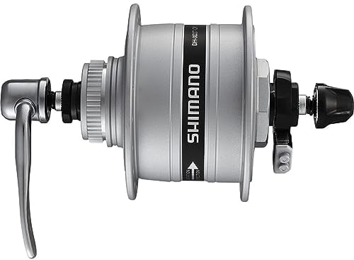 SHIMANO Unisex – Erwachsene DH-3D37 Nabendynamo, Silber, Einheit