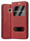 cadorabo Coque pour Samsung Galaxy S7 en Rouge Safran - Housse Protection avec Stand Horizontal et Deux Fenêtres - Portefeuille Etui Poche Folio Case Cover