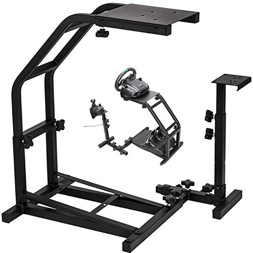VEVOR Racing Simulator Cockpit höhenverstellbarer Rennradständer mit Passform für Logitech G25, G27, G29, G920 Rennrad und Pedale nicht im Lieferumfang enthalten