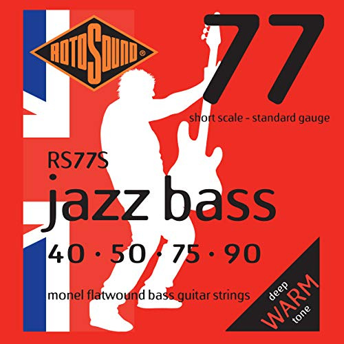 Rotosound Monel Standard Gauge Flatwound Bass Strings Short Scale (40 50 75 90)