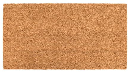 Velcoc - Zerbino Greggio da Interno in Fibra di Cocco, Tappeto con Fondo in PVC Antiscivolo, Robusto e Resistente, Elevata Capacità di Assorbenza, Spessore di 14 mm, Colore Beige, 40 x 80 cm