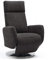 Cavadore TV-Sessel Cobra, Fernsehsessel mit 2 E-Motoren und Akku, Relaxfunktion, Liegefunktion, Ergonomie M, 71 x 110 x 82, Belastbar bis 130 kg, grau