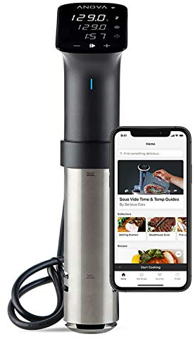 Anova Culinary Sous Vide Precision Cooker Pro, 1200 Watts, Black and Silver