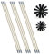 Schornsteinreinigungsbürste, Trockner, Kanalreiniger, 2-in-1-Set, Kamingrockner, Entlüftung, Fusselfeger, 45,7 cm, Flexible Stangen, Drehsystem, funktioniert mit oder ohne Bohrer