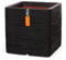 Capi Europe - Blumentopf quadratisch Rib NL - 50x50 - Schwarz - Öffnung Ø42 - Blumentopf für den Innen- und Außeneinsatz - Bruchsicher - 100% recycelbar - KBLR904