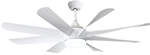 Ventilador de Techo con Luz LED 24w y Motor 45w AC de 8 Aspas Blancas. Cambio de tono de luz con memoria de último encendido. Función Invierno/Verano. Disponible en blanco o negro. (Blanco)