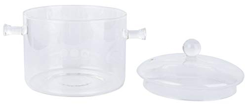 Cabilock Pentola Borosilicato Multifunzionale Con Manico Per Zuppe Pasta e Noodles Istantanei Trasparente Capacità Per Cucina e Ristoranti