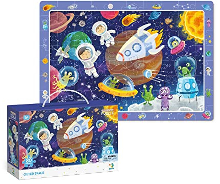 Dodo D300368 Educational Outer Space Observation Puzzle 80 Pieces. Children's Educational Puzzle Game. Gift Suitable for Boys & Girls 5+