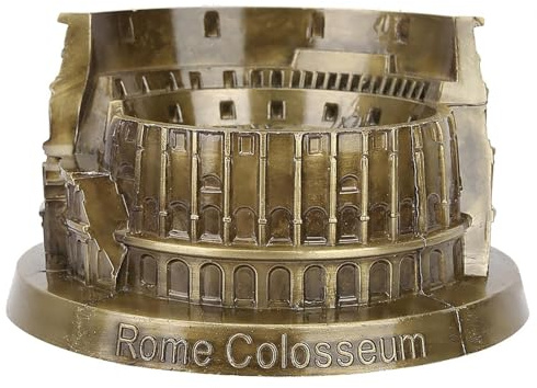 Antike Rom Kolosseum Modell Vintage Metall Miniatur römischen Kolosseum Architektur Handgemachte Handwerk Zuhause Desktop Dekor