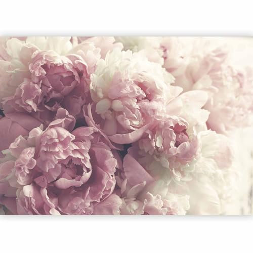 murando - Papier peint panoramique nature 350x256 cm - Revêtement mural décoration pour chambre salon - Design unique et moderne - Beige gris rose violet - Fleurs plantes nature b-B-0616-a-a