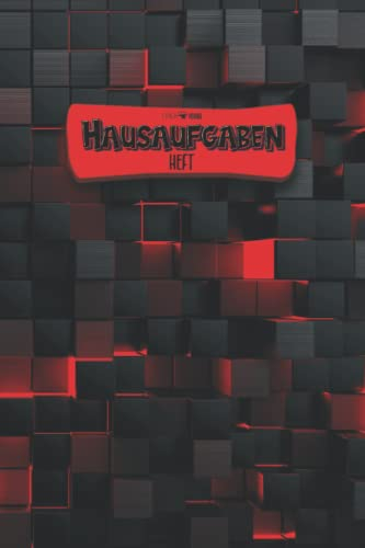 Hausaufgabenheft: Schülerkalender Gymnasium Jungen Mädchen für 1 Schuljahr Schulplaner Grundschule Motiv: Cubes rot CF-CU02