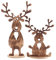Bergliebe Weihnachtsdeko Elch/Rentier im 2er-Set Holz geflammt Dekoartikel 53,5x28 cm und 38,5x27 cm Pohmer Design