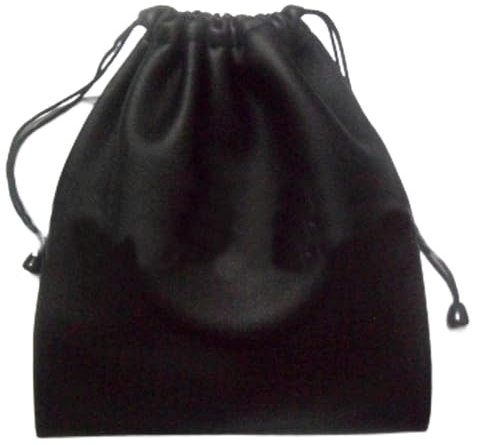 Faderr Earphone Pouch PU Leather Headphone Storage Bag Headphone Protection Pouch with Drawstring for Portable Carrying Storing Headphones (Black)