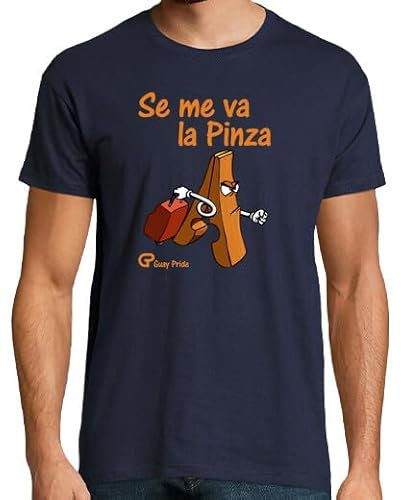 latostadora Camiseta Manga Corta Se Me Va La Pinza para Hombre - Azul Marino 5XL - Ref. 315734-P