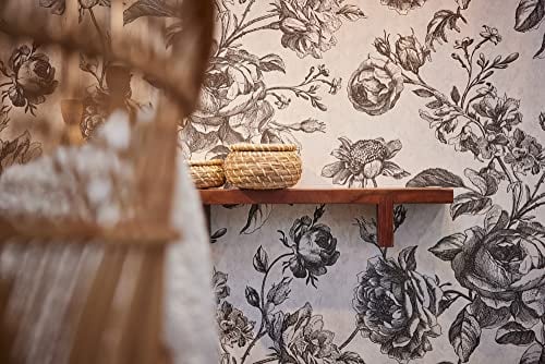 Livingwalls My Home My Spa 387002 Papier peint en non-tissé Motif fleurs Noir/blanc 10,05 x 0,53 m Fabriqué en Allemagne