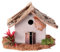 Holyart Casetta Rustica 10x7x7 cm per Presepe, Finestra e Porta in Legno, Erba, Verde