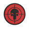 Emblem 3D PVC Patch Punisher Visier rot