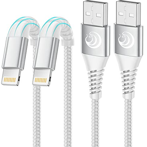 Yosou Cavo iPhone 1M Filo Ricarica Caricabatterie Certificato MFi Cavo USB Lightning, Caricatore Cavetto Carica Rapida Nylon per iPhone 14 Pro Max 13 12 11 Mini XR XS X 10 8 7 Plus 6 SE 2020 iPad