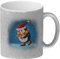 speecheese Pinguin mit Weihnachtsmütze und Schlittschuhen Glitzer-Kaffeebecher