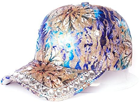 Buntes Strassstein Baseball Cap Reflective Sun Hut Bling Strasshut Glitter Paillistin Hip Hop Cap Für Frauen Mädchen
