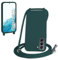 WenBaby Handykette für Samsung Galaxy S22 Hülle mit Band,Handyhülle mit Schnur zum Umhängen Silikon Seil Necklace Schutzhülle mit Kordel Tasche Case TPU Bumper für Galaxy S22- Dunkelgrün