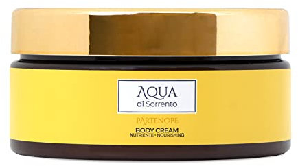 AQUA DI SORRENTO Partenope Body Cream Nutriente | Crema Corpo Nutriente, Body Cream Per Pelle Morbida e Porfumata, Con Aloe Vera e Estratto Naturale di Limone, Pelle Luminosa e Leviagata, 300ml