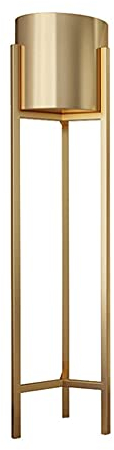 SUNESA Blumentopf Pflanztopf Goldene Dreieck Eisenrahmen Boden-to-Decke Blumentopf Home Wohnzimmer Büro Dekoration Rack Garten Container Runder Unterstützungsrahmen Pflanzkübel (Size : S)