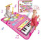 Baby Toys for Girls, Toddler Toys 3 in 1 Music Mat Girls for Gifts Kids Toys for Baby, Educational Music Toys Dance Mat for Babies, Toddlers Birthday Presents Xmas Stocking Fillers for 3+