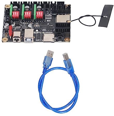 Laser Engraver Motherboard, 32bit 8192KBytes FLASH Powerful Support LCD 520KBytes RAM Integrated WIFI Laser Engraver Control Board for Engraving Machine (Motherboard)