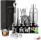 Cocktail Set 750ml Cocktail Shaker,24pcs Bar Zubehör Coctail Mixer Set Barkeepers Friends Jigger,Boston Shaker Bartender Set Deko for Men Women (Typ 4)