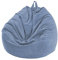 FANSU Sitzsack Waschbar Ohne Füllung, Stuhlbezug für Indoor Outdoor, für Kinder Erwachsene, Kordsamt Textile Aufbewahrung (100x120cm, Blau Grau)