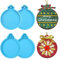 TOYMIS 4pz Stampi Silicone per Resina Natale, 2 Stili Stampo per Ciondolo Natalizio con Foro per Appendere Rotondi Stampi per Ornamenti Natalizi per Artigianato Fai-Da-Te Decorazioni per la Casa