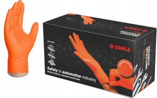 Maxter Unisex Orange Max-grip Nitrilhandschuhe (1er Pack)