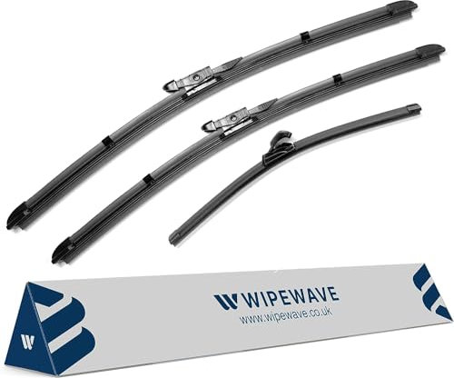 WipeWave Windscreen Wiper Blades for BMW 1 Series 2003-2011 Hatchback, 20 20 12 Front and rear Pinch tap, Rear Special Enhanced Clarity, Easy Replacement