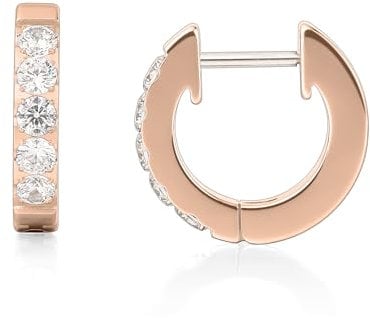 Limerencia Titan Creolen Damen, 10mm Hypoallergene Nickelfreie G23 Medizinische Creolen Ohrringe mit 5A CZ (Roségold)