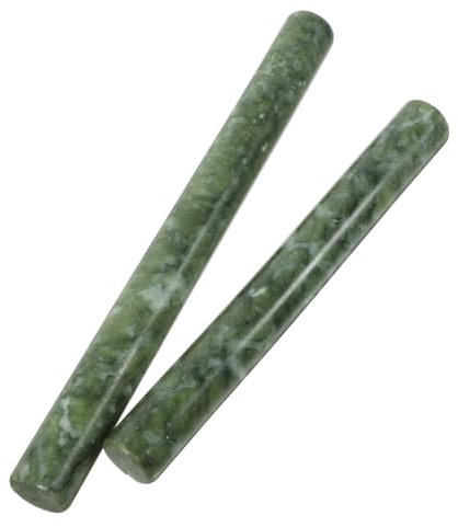 DECHOUS Jade Nudelholz 2 Stück Naturstein Antihaft Teigroller Für Teigtaschen 26cm Und 21cm Küchenzubehör Zum Ausrollen Von Pasta