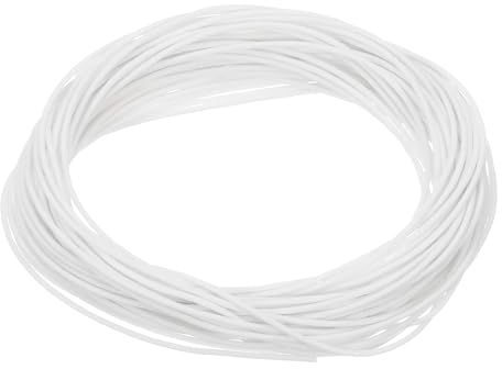 QUARKZMAN Silikon-Schaum-Dichtungsstreifen, 1 mm Durchmesser, 12 Meter lang, Schwammgummi-Wetterdichtungsstreifen, runder Gummikordel, massiv für Maschinen und Industrien, weiß
