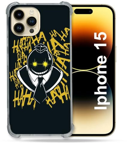 Cokitec Schutzhülle kompatibel mit MagSafe für iPhone 15 (6.1) Manga Assassination Classroom Kuro, Schwarz