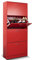 BAKAJI Scarpiera Portascarpe in Legno MDF con 4 Ante Porta Scarpe a Ribalta Maniglie in Metallo Doppia Profondità Dimensioni Compatte Slim 63 x 24 x 150 cm Salvaspazio Ingresso Casa (Rosso Vino)