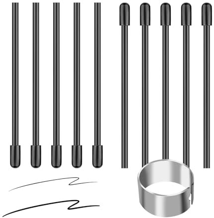 HD E-Gadgets 10 Ersatzspitzen aus Kunststoff für EMR Stylus Pen