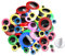 TOAOB 100 Stück Wackelaugen Selbstklebende Bunte Klein Kunststoff Augen zum Basteln Kulleraugen Selbstklebend 6mm bis 35mm Wiggle Googly Eyes Bastelaugen für Scrapbooking Kunsthandwerk Zubehör