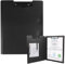 Klemmbrett A4, Aufklappbare Clip Boards, Klemmbrett A4 mit Deckel, Klemmbretter, Kemmbrettmappe für Chule Büro (Schwarz)