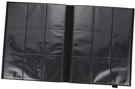 PHENOFICE Kartensammlung Buch Aufbewahrungsalbum für Sammelkarten Karte Speicheralbum Ordner für Basketballkarten scrapbook scrap book scrabook Kartenorganisator Visitenkartenhalter pp Black