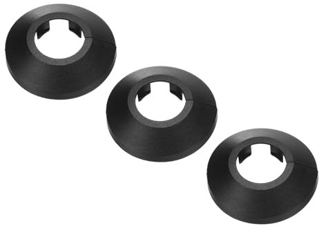 PATIKIL Cache Tuyau Radiateur, 3pcs Manchons de Tuyaux d'Eau en Plastique PP pour 0,79/20mm, Décoration Écussons Coffrage Rosace Tuyau Chauffage Plomberie Chaudière Poêle Mural, Noir