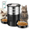 5L Distributeur Croquettes Chat Automatique 2 Bols, 2.4G WiFi Acier Inoxydable Anti-colmatage 24h Réservation 10 Repas par Jour Alimentation Personnalisé (mangeoire Chat)