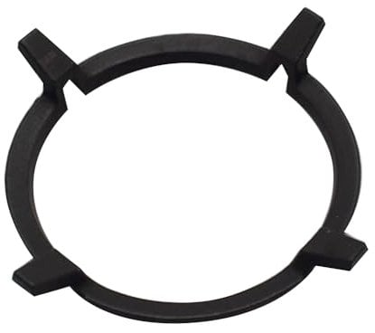 Wok Ring Cast Iron Wok Stand Universal Pot Rack Non-Slip Pan Holder Round Gas Stove Base for Kitchen Wok Gas Hob Cookers, 15.5cm/6.1Inch Diameter, 4 jaw, Black