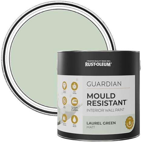 Rust-Oleum Green Guardian Mould Resistant Wall Paint - Laurel Green 2.5L
