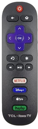 OEM Replacement Remote Control Compatible with All TCL Roku Smart TVs【Only Works with TCL Roku TV, Not for Roku Stick and Roku Box】(Netflix/Disney Plus/Apple TV+ / Hulu)