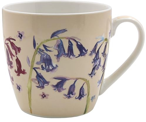 The Leonardo Collection Jennifer Rose Bluebells Breakfast Mug | Hot & Cold Drinks, Home & Office, Durable, Comfortable, Easy-To-Hold