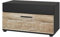 Vicco Wohnzimmerschrank Berno, Schwarz/Sandeiche, 70.8 x 38.9 cm mit Klapptür